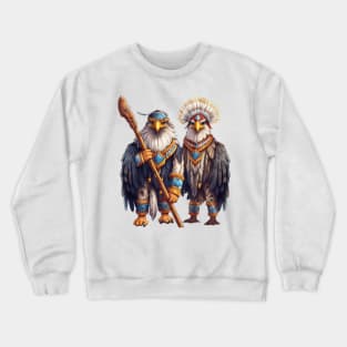 Native American Couple Eagle Crewneck Sweatshirt